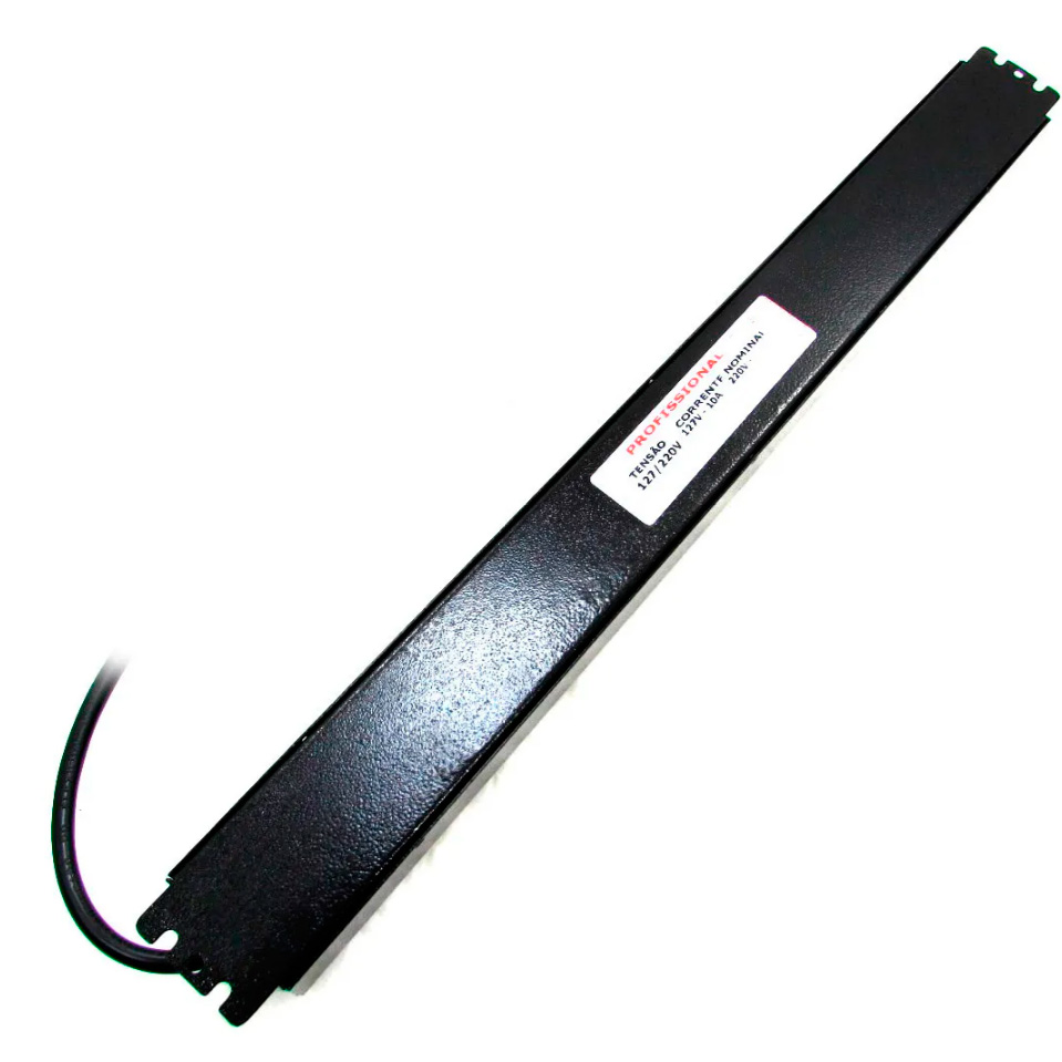 Filtro de Linha Slim 7 Tomadas 10A Metálica Profissional Asimove