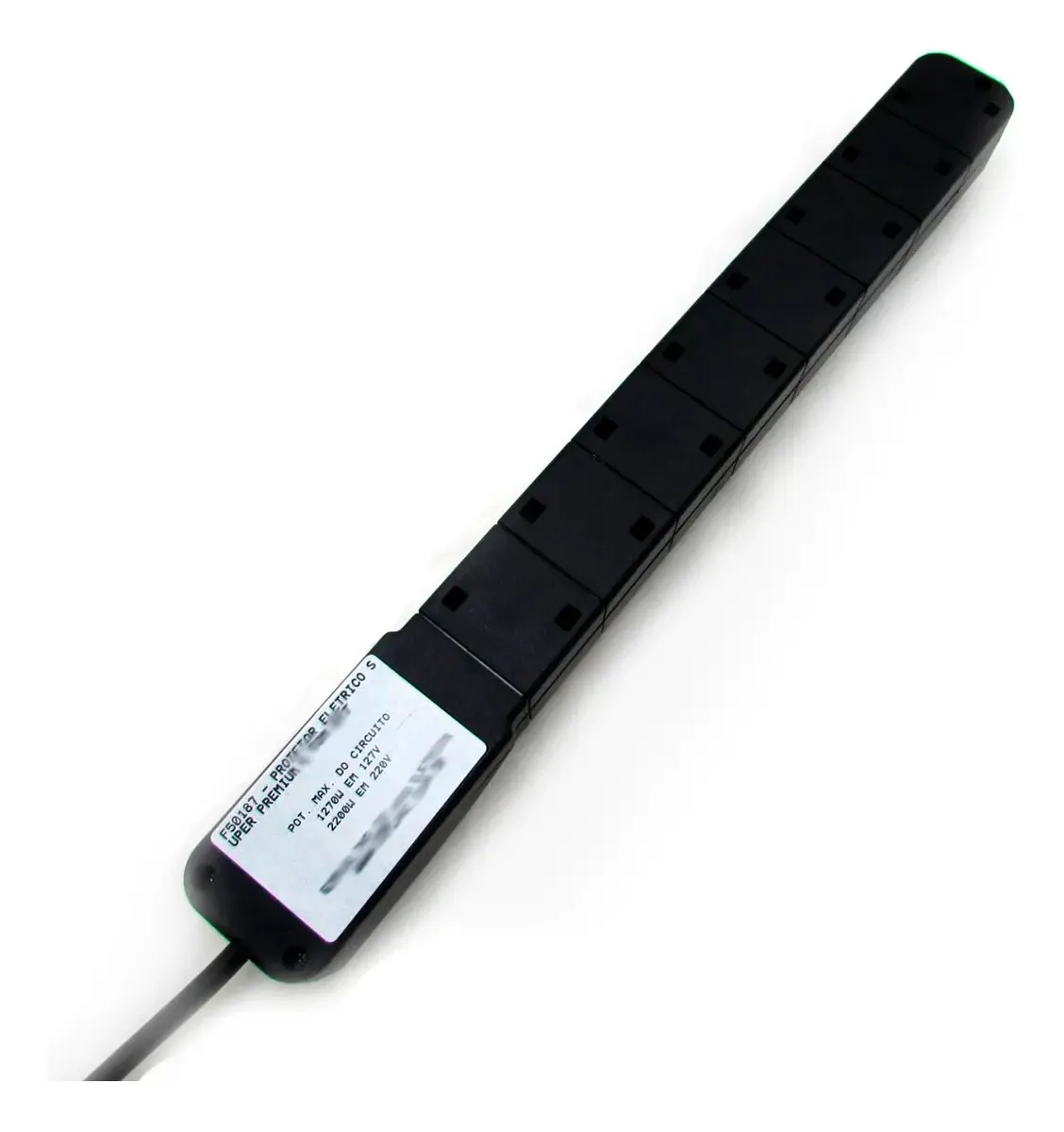 Filtro de Linha 8 Tomadas 10A ABS Rearme Premium Asimove